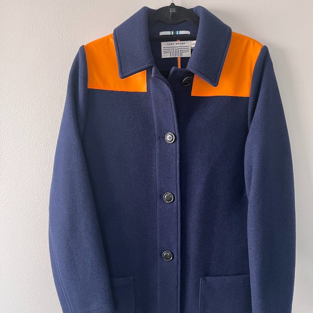 NEW w. Tags: Tory Burch Sport Winter Pea Jacket/ Coat- Size S